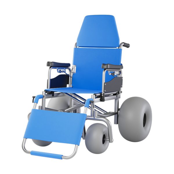 beach wheelchair YSB01 Silla de ruedas de playa plegable YSB01 | Silla de ruedas ligera y reclinable