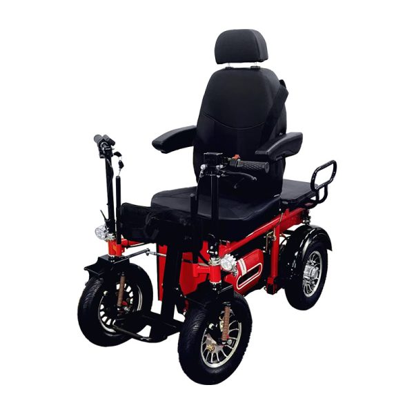 01 Silla de ruedas eléctrica todoterreno YSE302 | Silla de ruedas multifuncional con tracción en las cuatro ruedas y diseño de absorción de impactos.