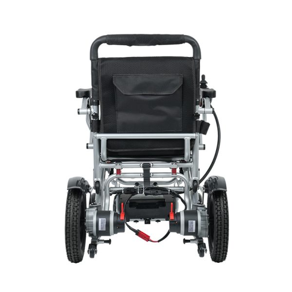 04 Silla de ruedas eléctrica plegable portátil YSE130M | Marco de aluminio ligero, control remoto, freno automático