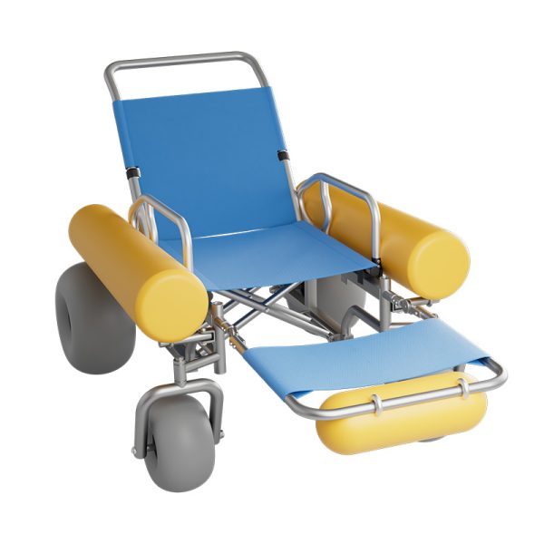 05 Silla de ruedas flotante plegable de acero inoxidable YSB02