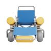 06 Silla de ruedas flotante plegable de acero inoxidable YSB02