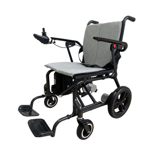 Silla de ruedas eléctrica ligera YSE139 | Estructura plegable de fibra de carbono, diseño de reposabrazos abatible