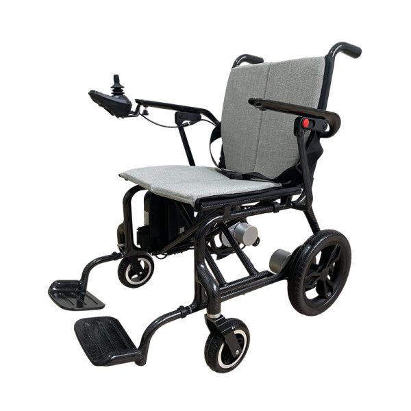Lightweight electric wheelchair YSE13 Silla de ruedas eléctrica ligera YSE139 | Estructura plegable de fibra de carbono, diseño de reposabrazos abatible