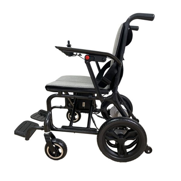 2 Silla de ruedas eléctrica ligera YSE139 | Estructura plegable de fibra de carbono, diseño de reposabrazos abatible