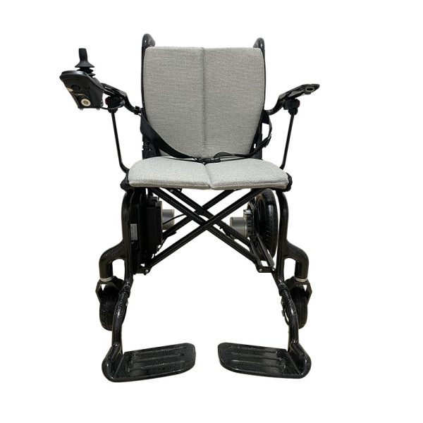 4 Silla de ruedas eléctrica ligera YSE139 | Estructura plegable de fibra de carbono, diseño de reposabrazos abatible