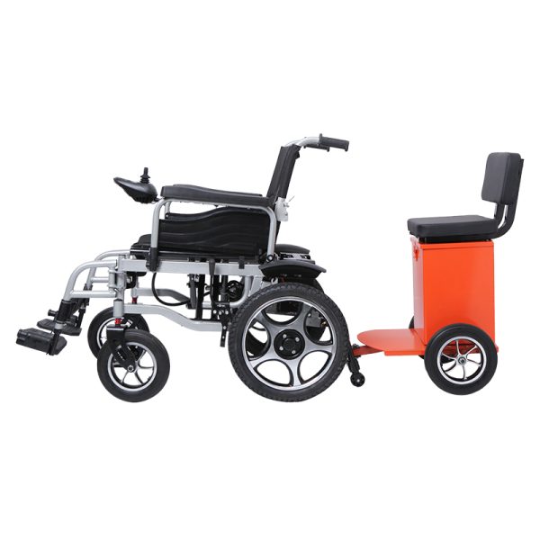 IMG_7665 Silla de ruedas eléctrica portátil de acero YSE123 | Plegado rápido en 3 pasos, sistema de frenado seguro