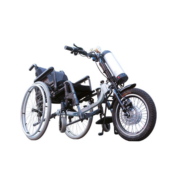 Accesorio de bicicleta de mano para sillas de ruedas manuales con luz LCD y LED