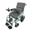 Silla de ruedas eléctrica plegable portátil con reposapiés desmontable