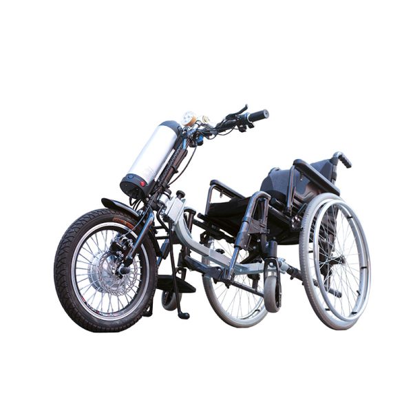 Accesorio de bicicleta de mano para sillas de ruedas manuales con luz LCD y LED