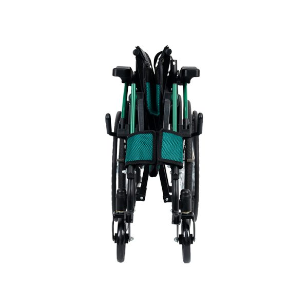 03 Silla de ruedas de viaje plegable manual YSM2013 | Almacenamiento práctico, diseño con estructura de acero