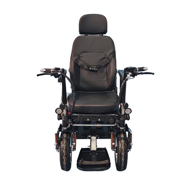 Silla de ruedas todoterreno de alta velocidad | Asiento inclinable, control de doble manija