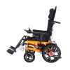 Silla de ruedas eléctrica plegable con respaldo ajustable y reposabrazos abatible