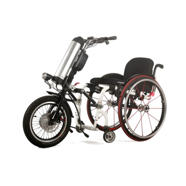 Accesorio de bicicleta de mano para sillas de ruedas manuales con luz LCD y LED