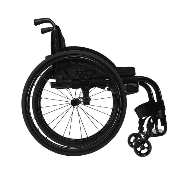 Silla de ruedas deportiva ligera con ruedas de liberación rápida, plegable
