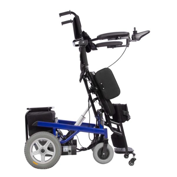 Silla de ruedas eléctrica de pie | Reposabrazos ajustables, giro de 360°