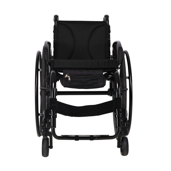 Silla de ruedas deportiva ligera con ruedas de liberación rápida, plegable