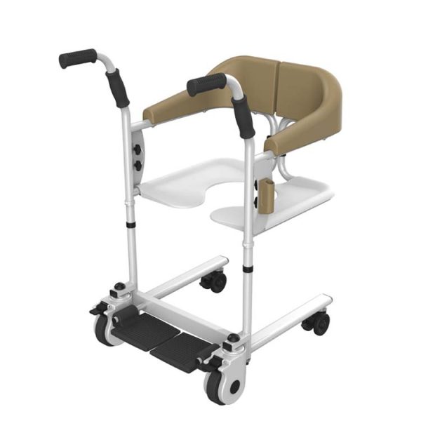 H7763b56825a44ee5bb2111981fd23f8aC Silla de ruedas de traslado multifuncional con ruedas médicas silenciosas