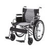 Carbon Steel Manual Wheelchair Silla de ruedas manual de acero al carbono con respaldo plegable y reposapiés ajustables