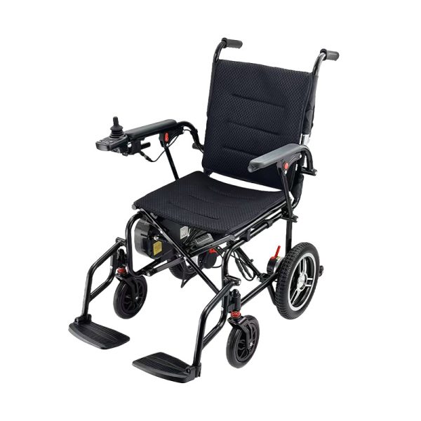 Travel Folding Electric Wheelchair Silla de ruedas eléctrica plegable de viaje con motor sin escobillas de 24 V, fácil de transportar