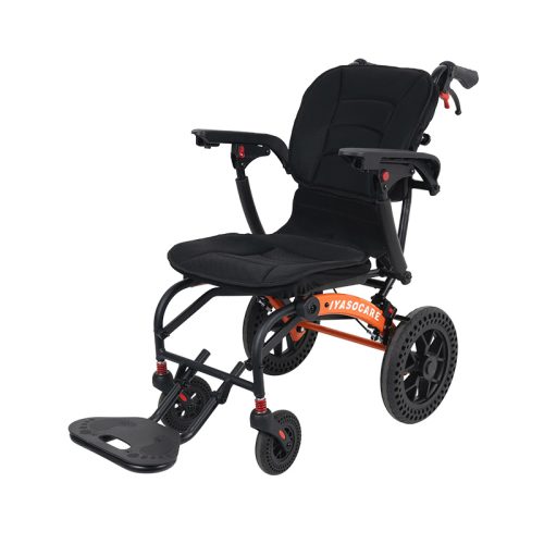 Silla de ruedas manual ergonómica de aluminio con neumáticos de panal