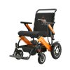 Lightweight Travel Electric Wheelchair Silla de ruedas eléctrica ligera de viaje: plegable, manual y brazos abatibles.