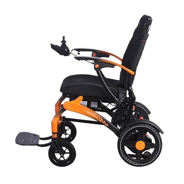 02 Silla de ruedas eléctrica compacta: fácil de plegar, modo manual y lista para viajar