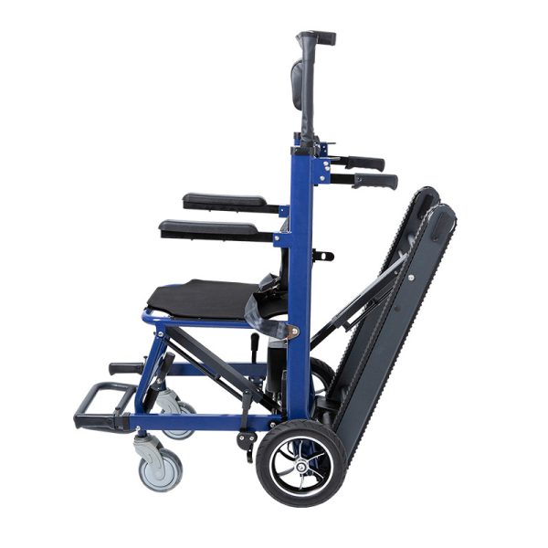 02 Silla de ruedas ligera y plegable para subir escaleras con altura ajustable