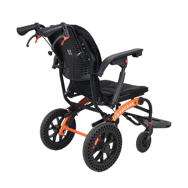 Silla de ruedas manual ergonómica de aluminio con neumáticos de panal