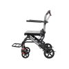04 Silla de ruedas ligera y plegable de acero al carbono con frenos de mano