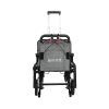 08 Silla de ruedas ligera y plegable de acero al carbono con frenos de mano
