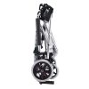 2 Silla de ruedas manual ligera de aluminio con reposabrazos abatibles y frenos dobles