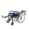 02 Silla de ruedas manual ligera YSM2020: acero resistente, asiento ergonómico y fácil manejo