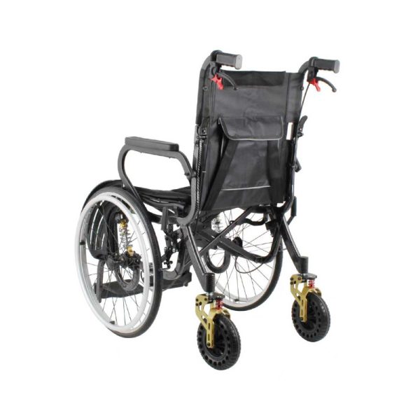 03 Silla de ruedas manual compacta YSM2006 con amortiguación avanzada y plegable
