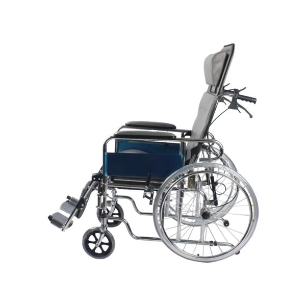 03 Silla de ruedas manual ligera YSM2020: acero resistente, asiento ergonómico y fácil manejo