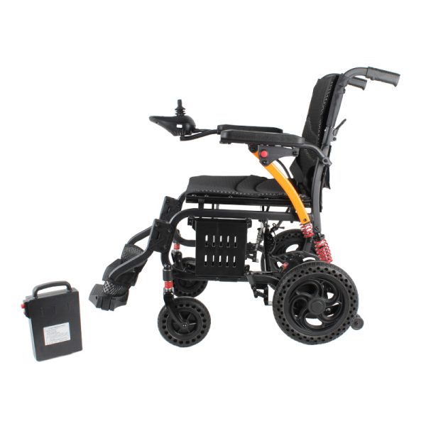 04 Silla de ruedas eléctrica ligera YSE117 – Silla de movilidad plegable con doble motor