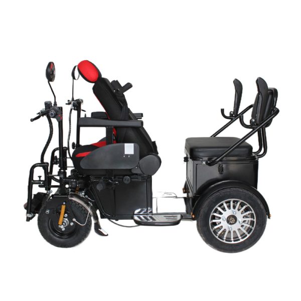 07 Silla de ruedas todoterreno biplaza, motor de alta potencia y batería de larga duración
