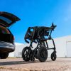11 Silla de ruedas eléctrica plegable de doble motor | Ayuda de movilidad de alta resistencia de 100 kg