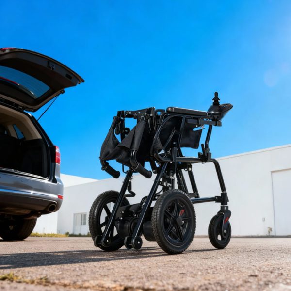 11 Silla de ruedas eléctrica plegable de doble motor | Ayuda de movilidad de alta resistencia de 100 kg