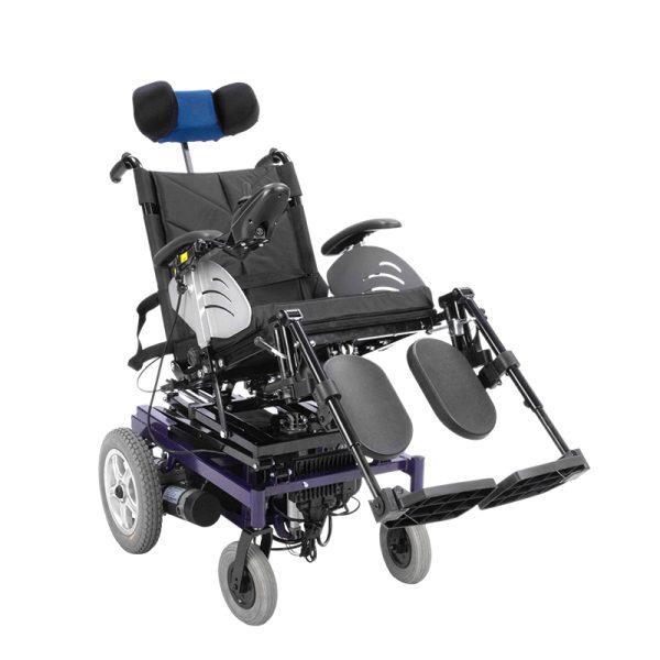 2 Silla de ruedas eléctrica YSE312, con piezas de liberación rápida y función de elevación con giro de 360°