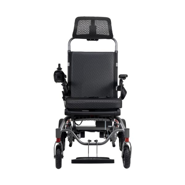Silla de ruedas eléctrica reclinable YSE148 con reposabrazos y reposapiés ajustables y batería de liberación rápida