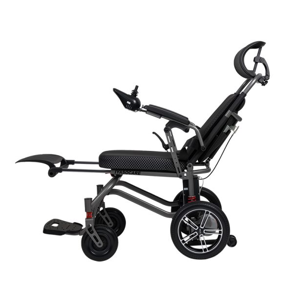Silla de ruedas eléctrica reclinable YSE148 con reposabrazos y reposapiés ajustables y batería de liberación rápida