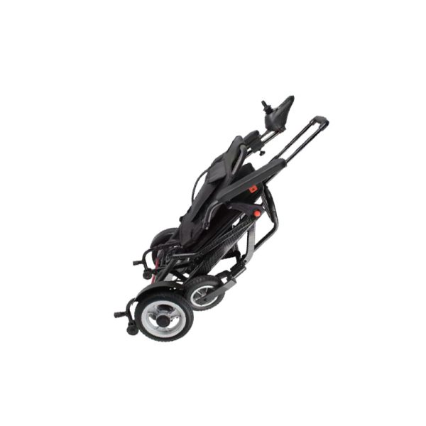 Silla de ruedas eléctrica plegable YSE106, marco de aluminio ligero, batería de litio