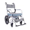 01 Silla de ruedas con inodoro plegable de aluminio YSM2058 con ruedas de PU