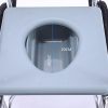 03 Silla de ruedas con inodoro plegable de aluminio YSM2058 con ruedas de PU