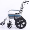 06 Silla de ruedas con inodoro plegable de aluminio YSM2058 con ruedas de PU