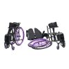 03-3 Silla de ruedas deportiva ligera de aluminio YSM2115 con respaldo tipo mariposa.