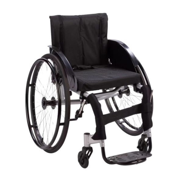 2 Silla de ruedas deportiva de aluminio YSM2107 con reposapiés de plástico